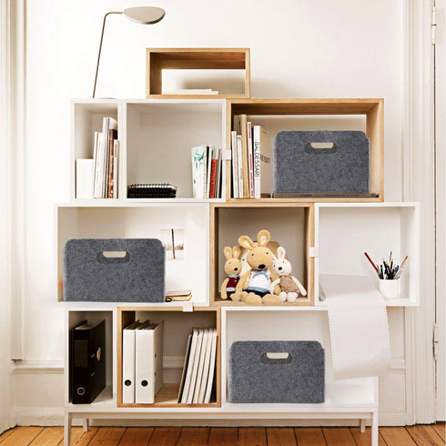Welaxy storage & organize Welaxy Storage Baskets 3-piece Collapsible Felt Storage bin Foldable Shelf